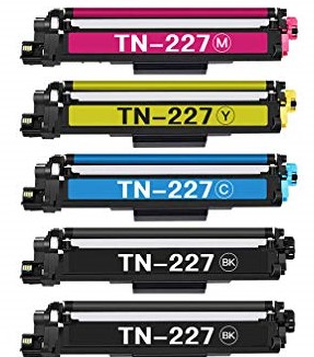 BROTHER COMPATIBLE 5 PACK TN-227BK TN-227C TN-227Y TN-227M COMBO WITH CHIP Toner Cartridge HL-